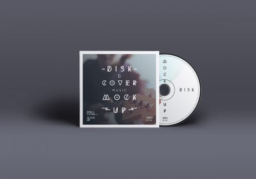 Disc Cover Up Cd Mockup.