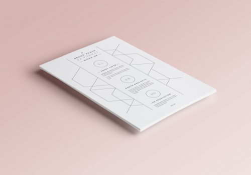 A White Book On A Pink Background.