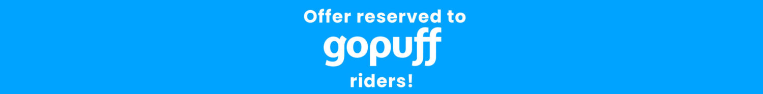 banner with Gopuff advertising message