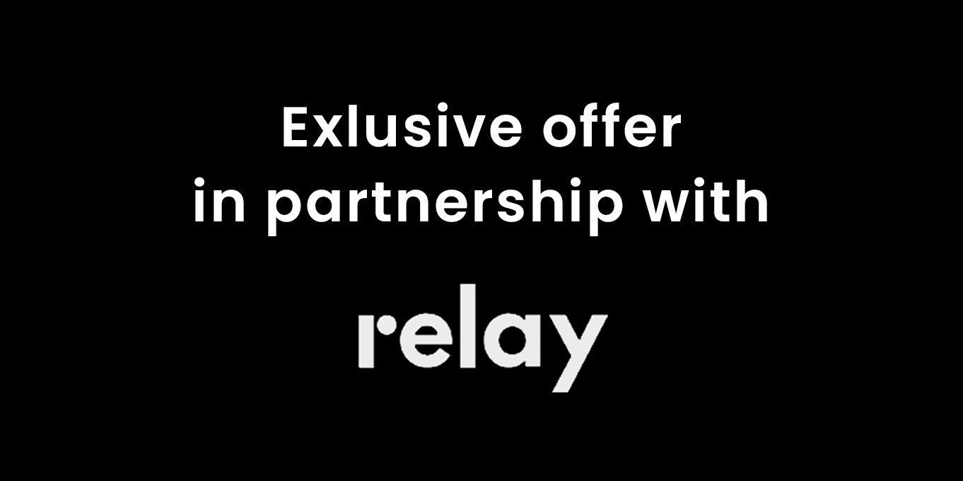 Banner announcing the exclusive partnership with Relay